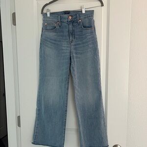 J. Crew Light Blue Wide Leg Cropped Jeans size 25